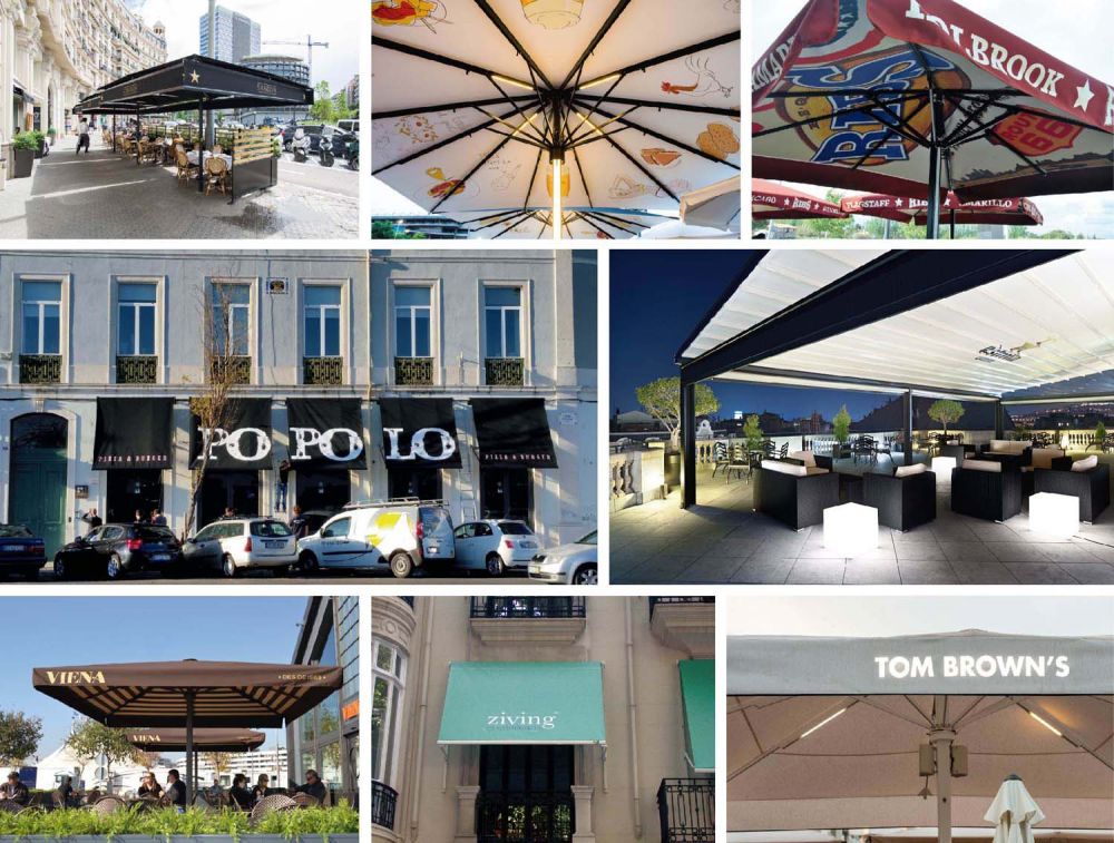 IASO PLV products on the terraces of some businesses